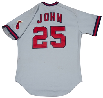 1983-84 Tommy John Game Used California Angels Road Jersey